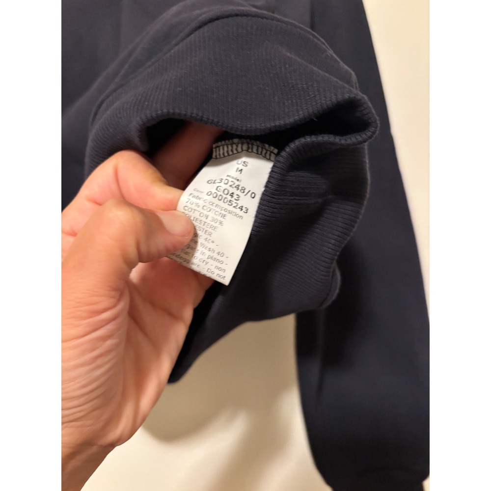 G. Label by Goop Made in Italy Puff Sleeve Sweatshirt Womens Medium Navy Blue - Picture 7 of 8